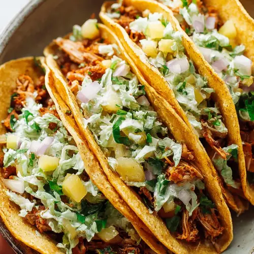 Easy Instant Pot Hawaiian Chicken Tacos