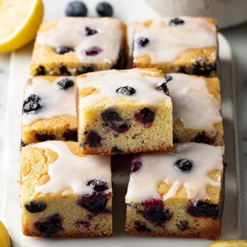 Easy Lemon Blueberry Blondies