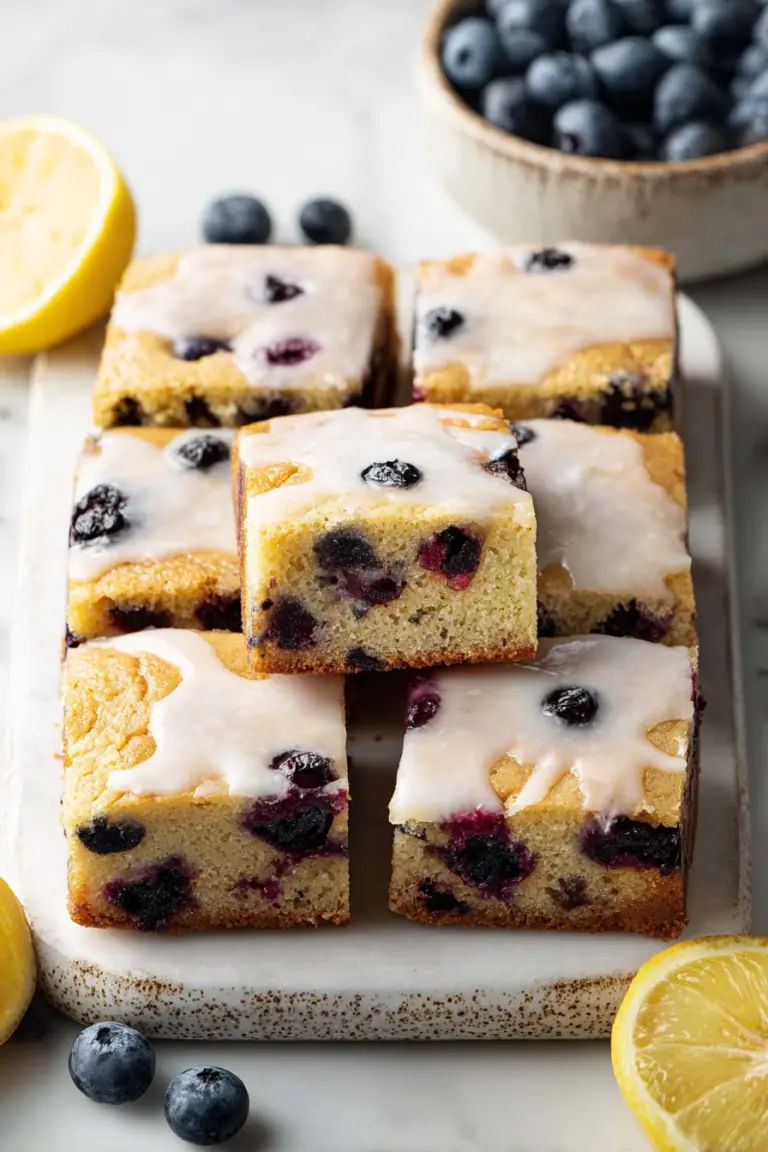Easy Lemon Blueberry Blondies