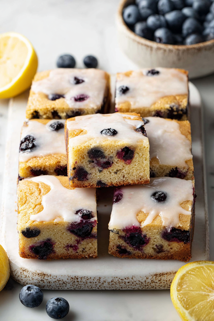 Easy Lemon Blueberry Blondies