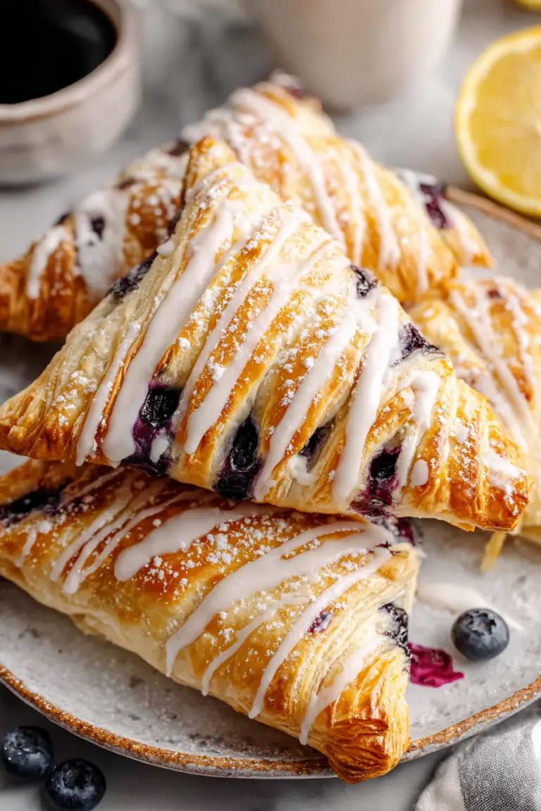 Easy Lemon Blueberry Turnovers