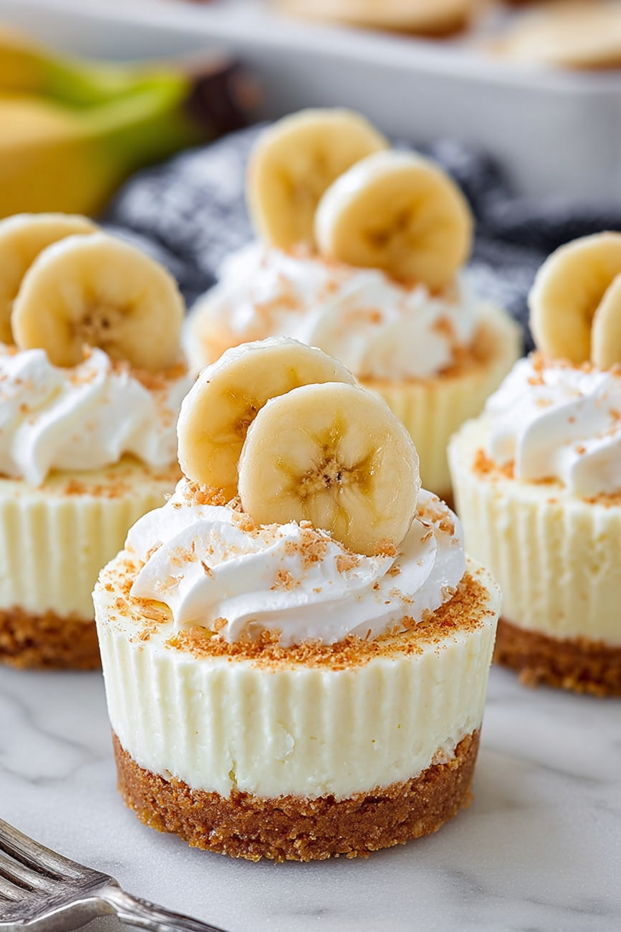 Easy Mini Banana Pudding Cheesecakes