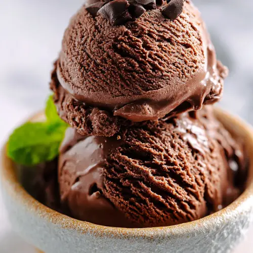 Easy No Churn Chocolate Brownie Ice Cream