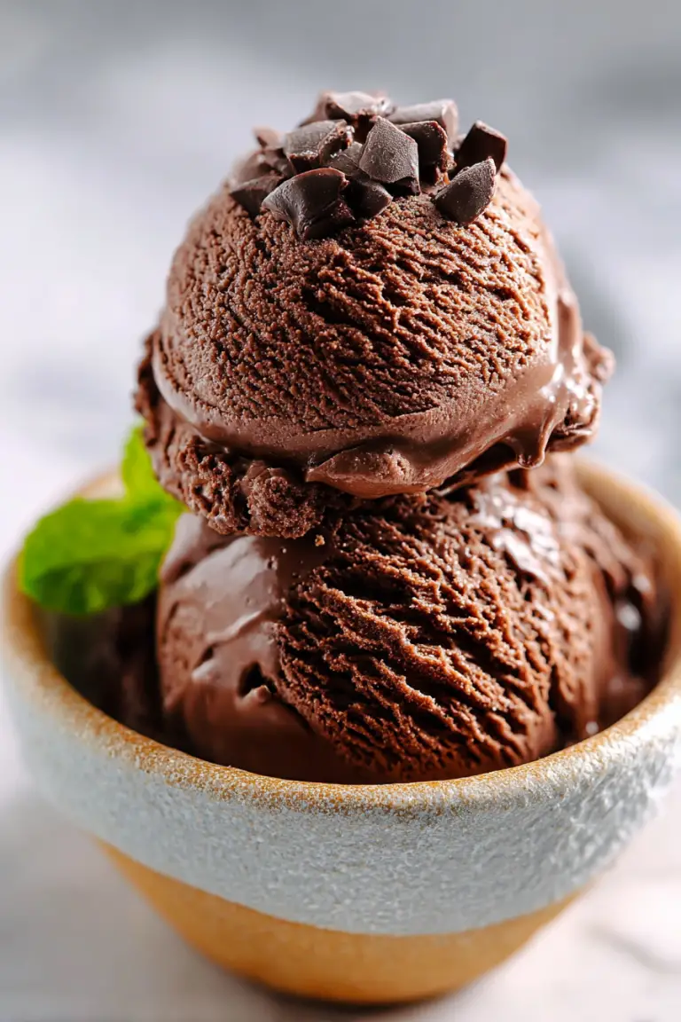 Easy No Churn Chocolate Brownie Ice Cream
