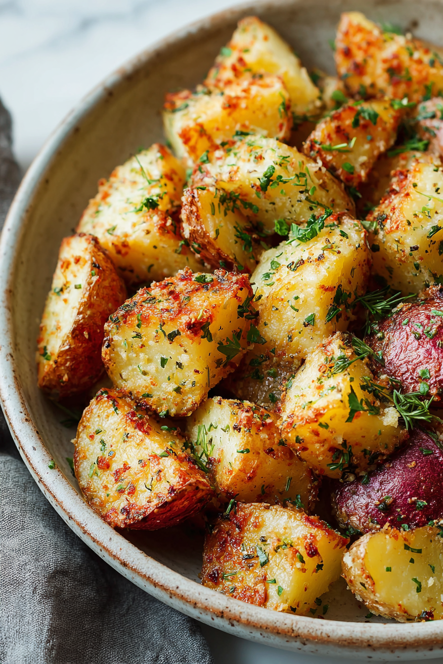 Easy Parmesan Herb Roasted Potatoes