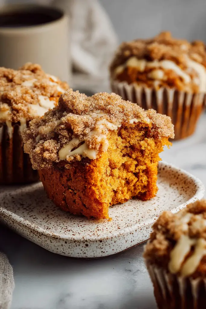 Easy Pumpkin Crumb Cake Muffins