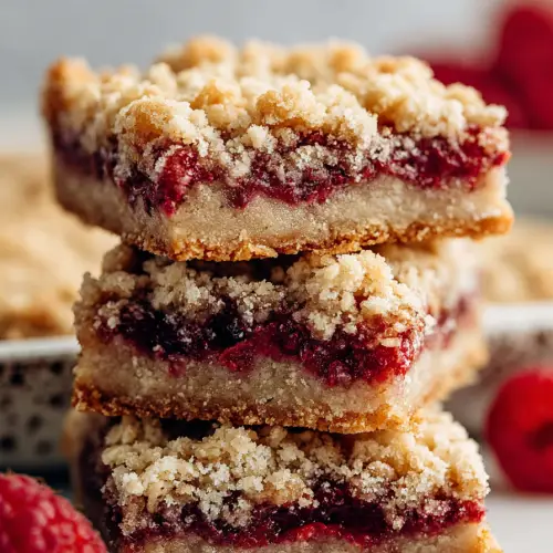 Easy Raspberry Oatmeal Crumble Bars