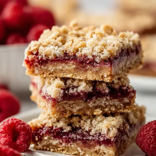 Easy Raspberry Oatmeal Crumble Bars