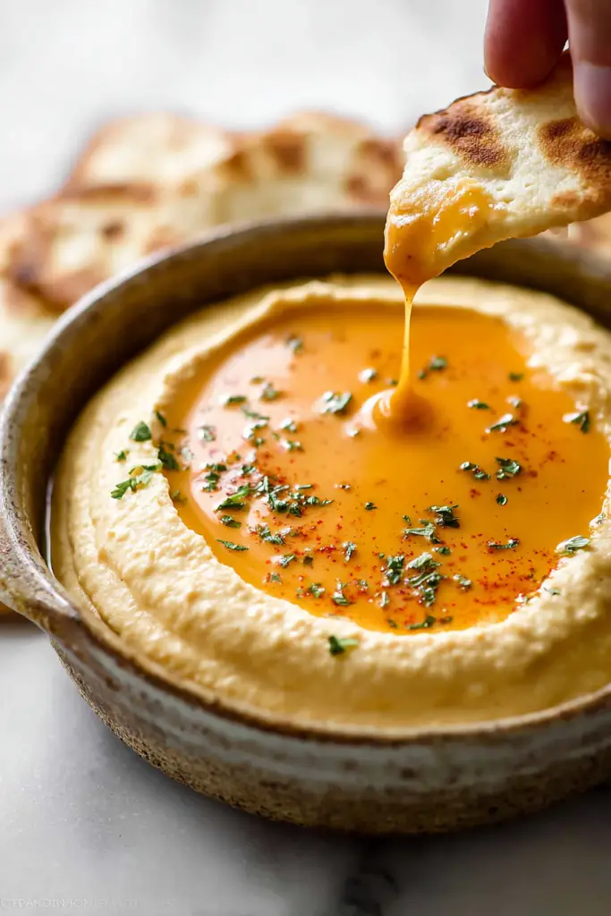 Easy Roasted Garlic Parmesan Hummus