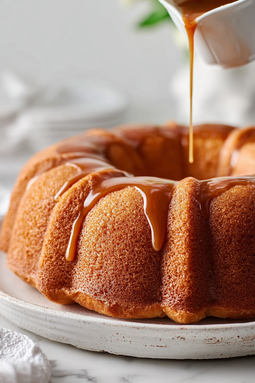 Easy Salted Caramel Pound Cake
