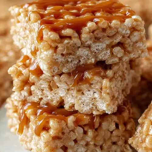 Easy Salted Caramel Rice Krispie Treats