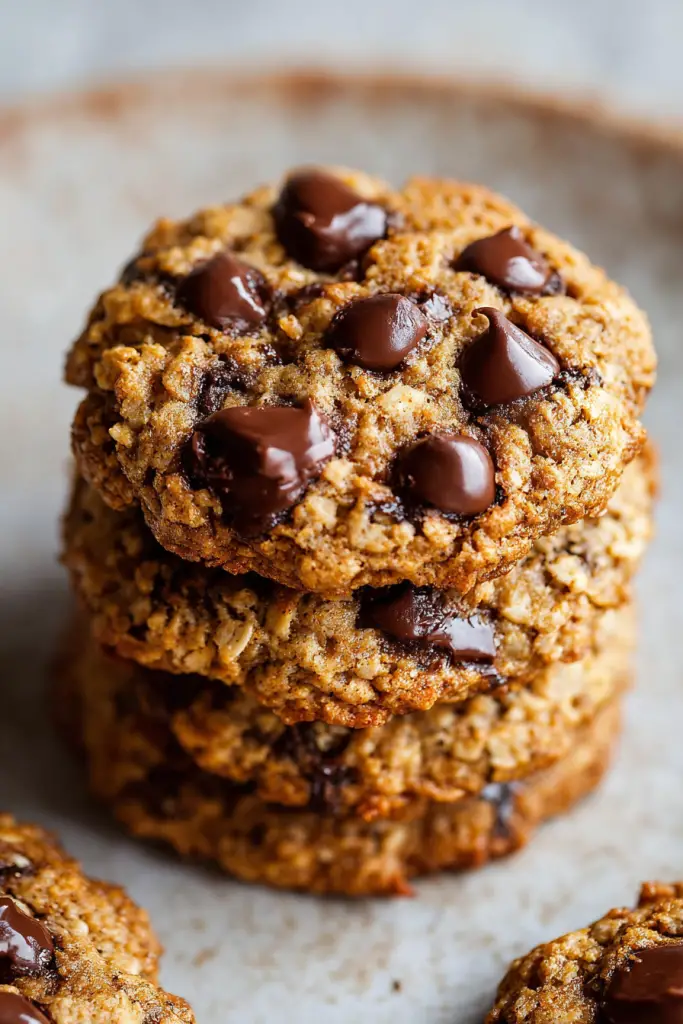 Easy Skinny Oatmeal Chocolate Chip Cookies