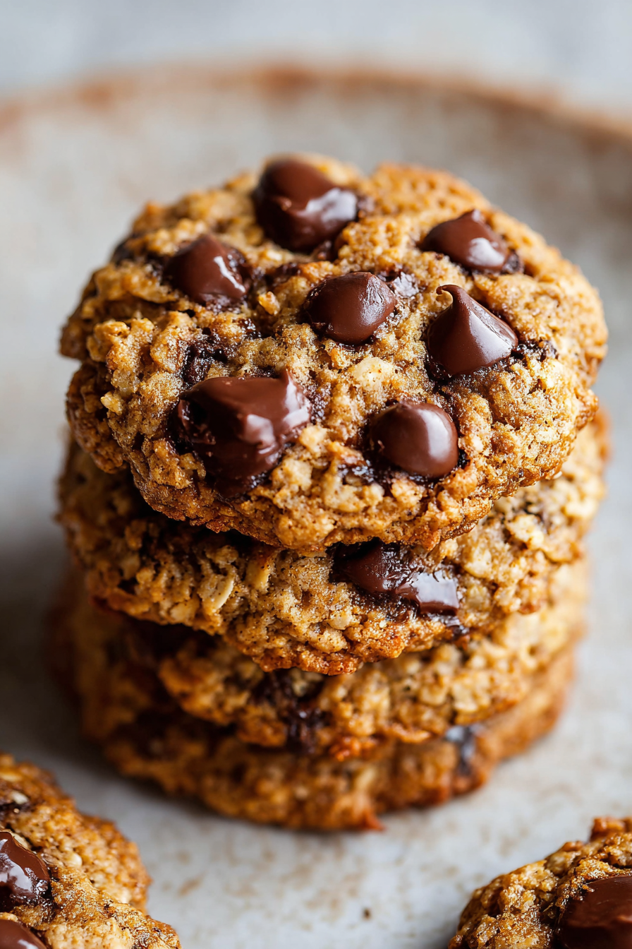 Easy Skinny Oatmeal Chocolate Chip Cookies