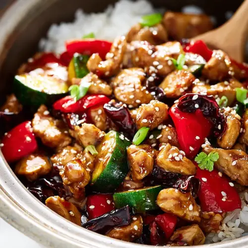 Easy Skinny Slow Cooker Kung Pao Chicken