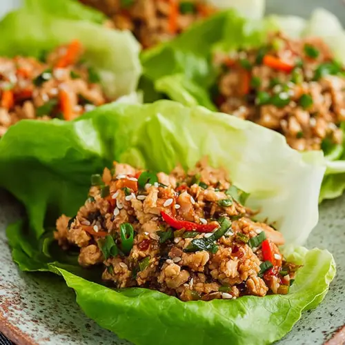 Easy Slow Cooker Asian Chicken Lettuce Wraps