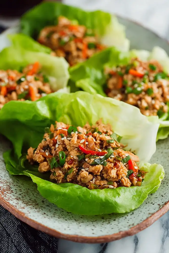 Easy Slow Cooker Asian Chicken Lettuce Wraps