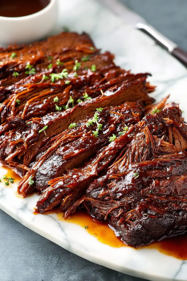 Easy Slow Cooker BBQ Beef Brisket