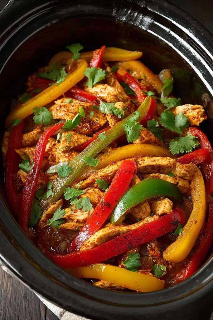 Easy Slow Cooker Chicken Fajitas
