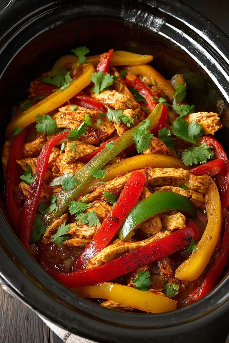 Easy Slow Cooker Chicken Fajitas