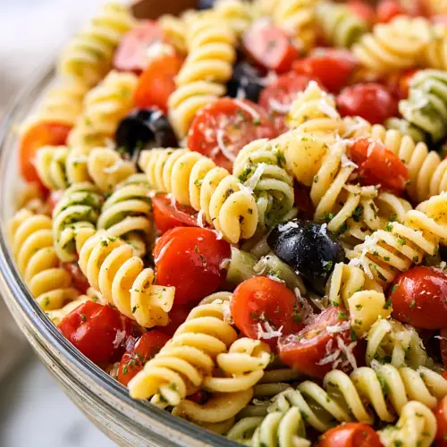 Easy Tri Color Pasta Salad Recipe