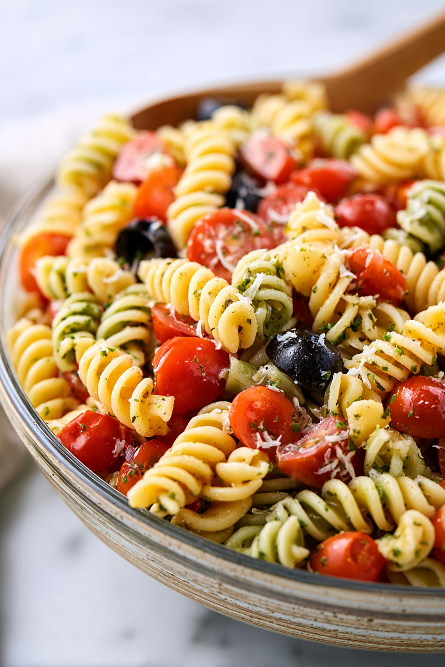 Easy Tri Color Pasta Salad Recipe