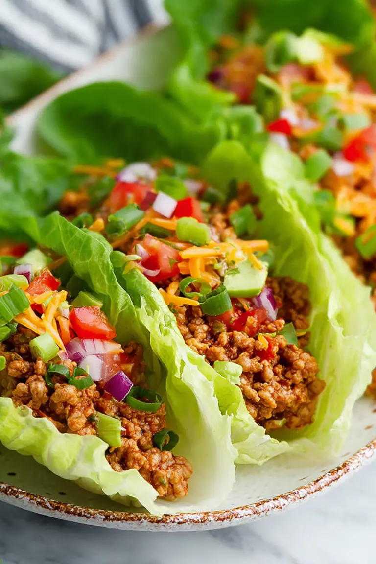 Easy Turkey Taco Lettuce Wraps