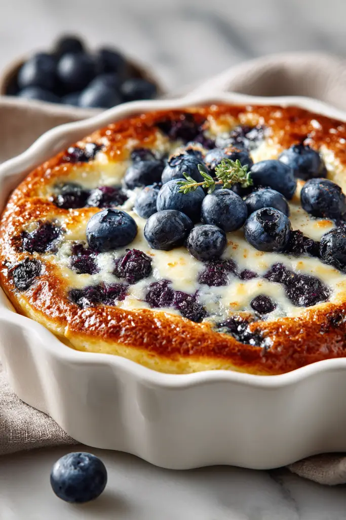 Blueberry Cottage Cheese Breakfast Bake