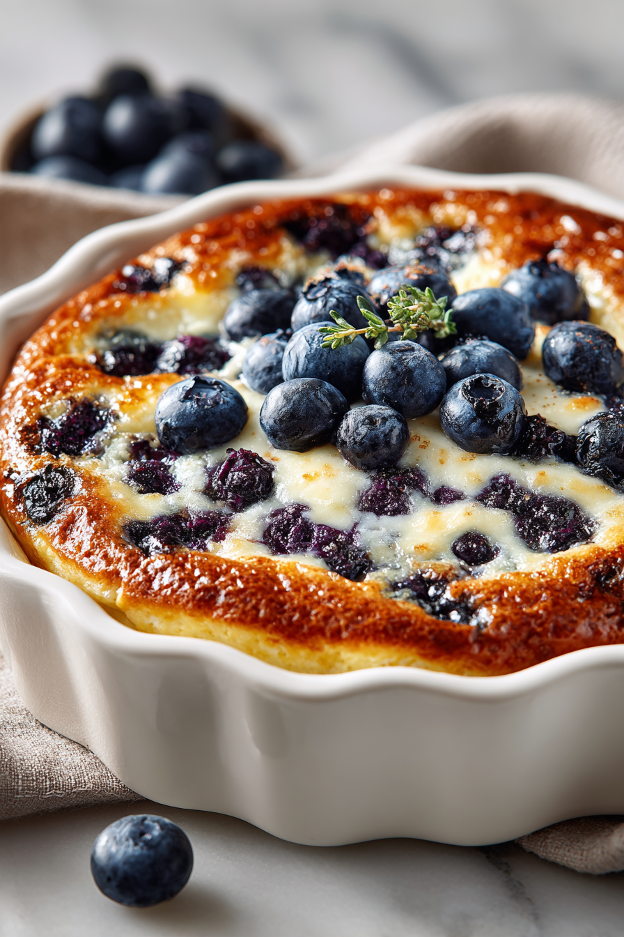 Blueberry Cottage Cheese Breakfast Bake