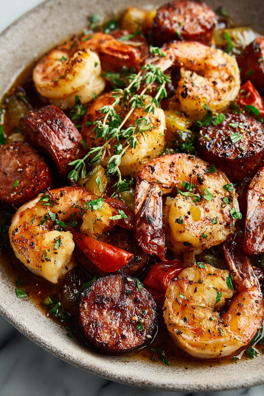 Cajun Shrimp and Sausage Skillet