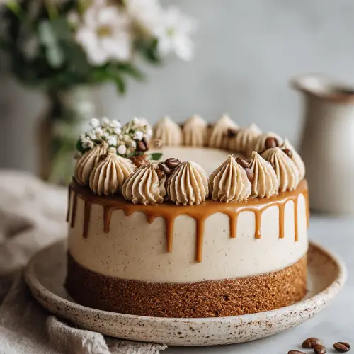 Caramel Coffee Buttercream Layer Cake