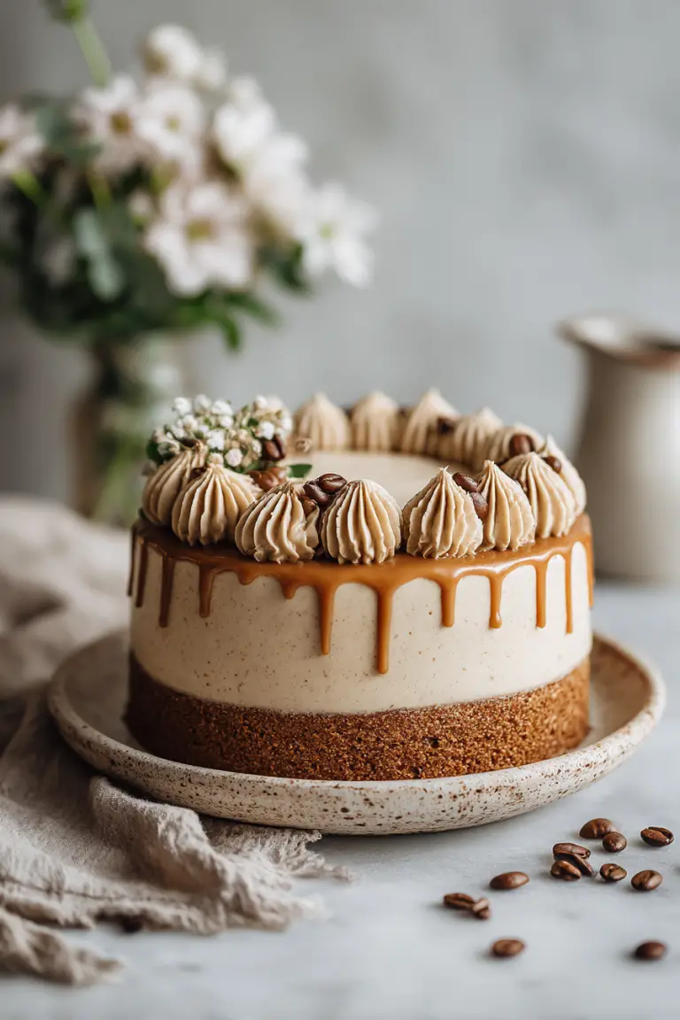 Caramel Coffee Buttercream Layer Cake
