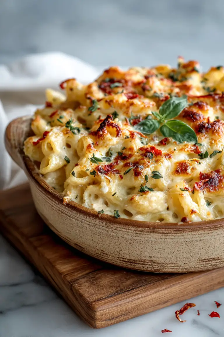 Chicken Alfredo Pasta Bake
