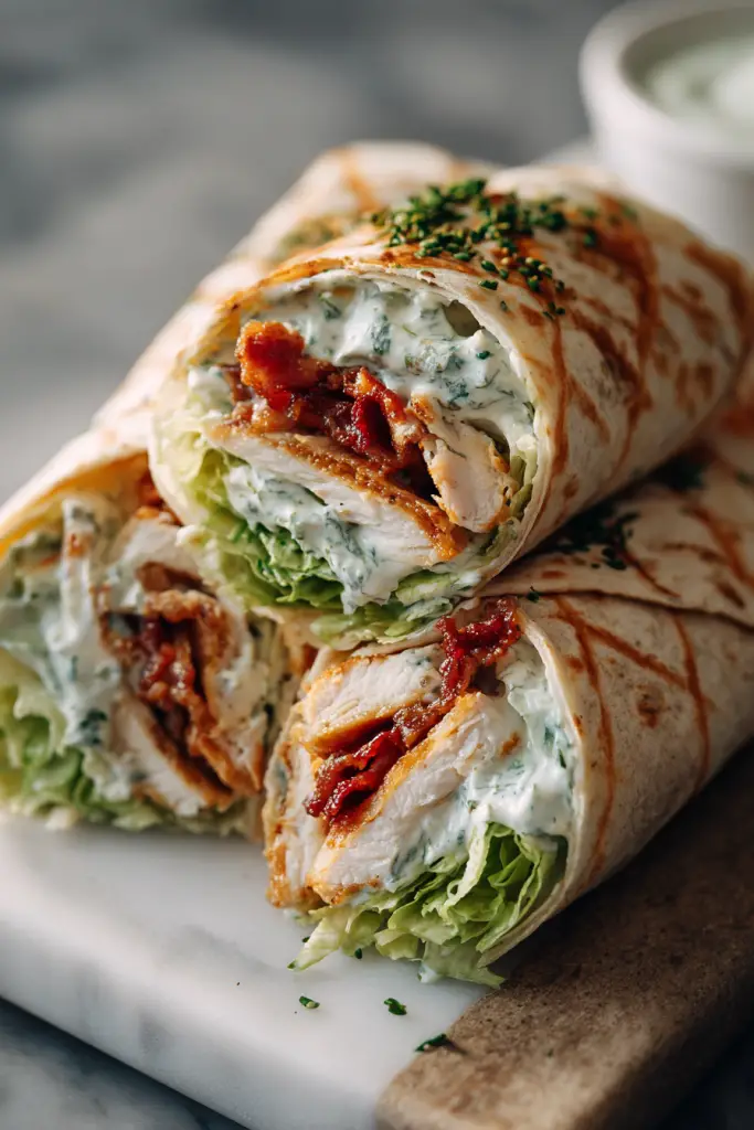 Chicken Bacon Ranch Lettuce Wraps