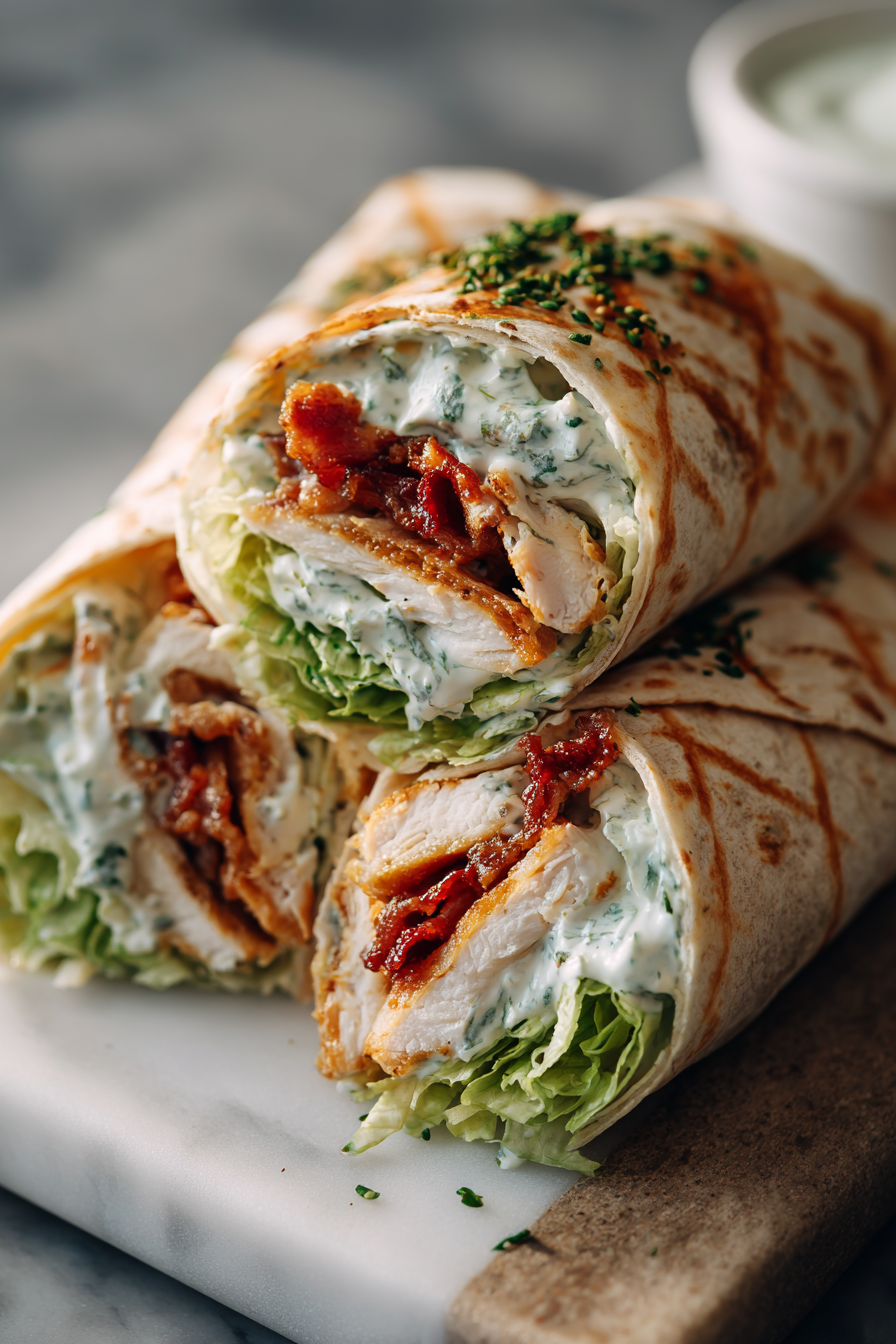 Chicken Bacon Ranch Lettuce Wraps