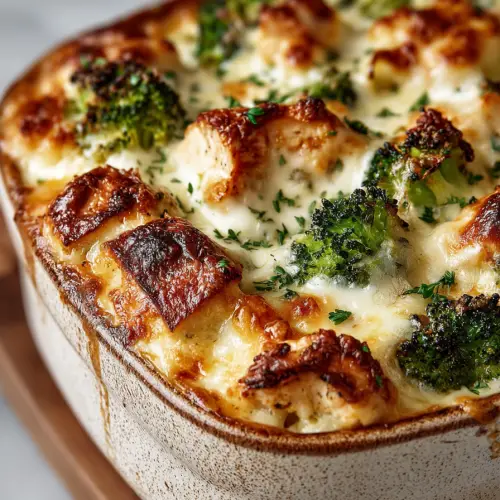 Chicken and Broccoli Alfredo Casserole Bake