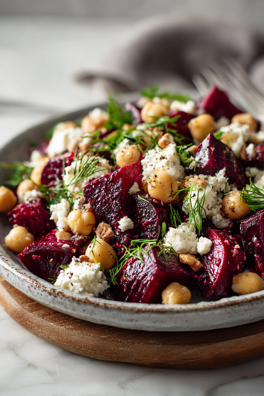Chickpea Beet and Feta Salad