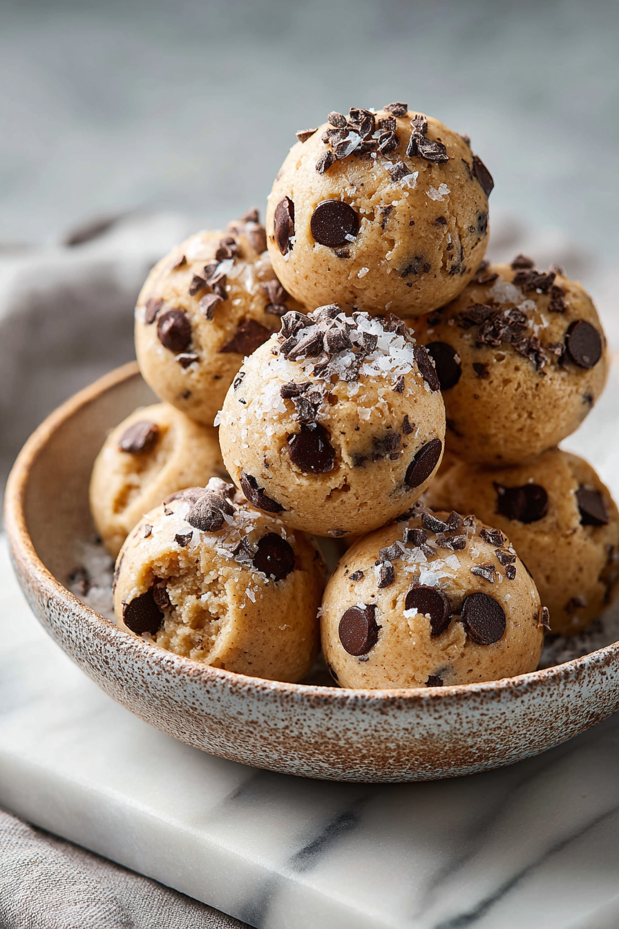Cottage Cheese Chocolate Chip Cookie Dough Bites