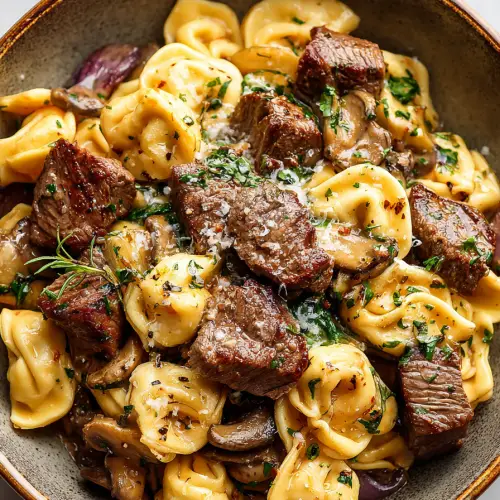 Cowboy Steak and Tortellini Skillet