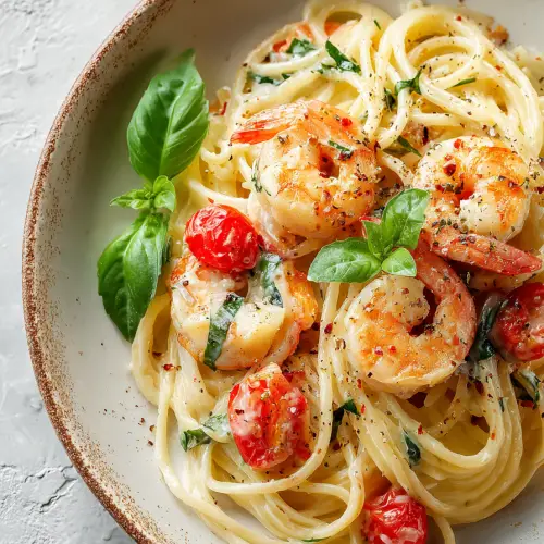 Creamy Shrimp Alfredo Pasta Dish