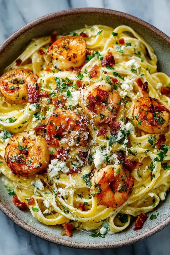 Creamy Shrimp Fettuccine Delight Recipe