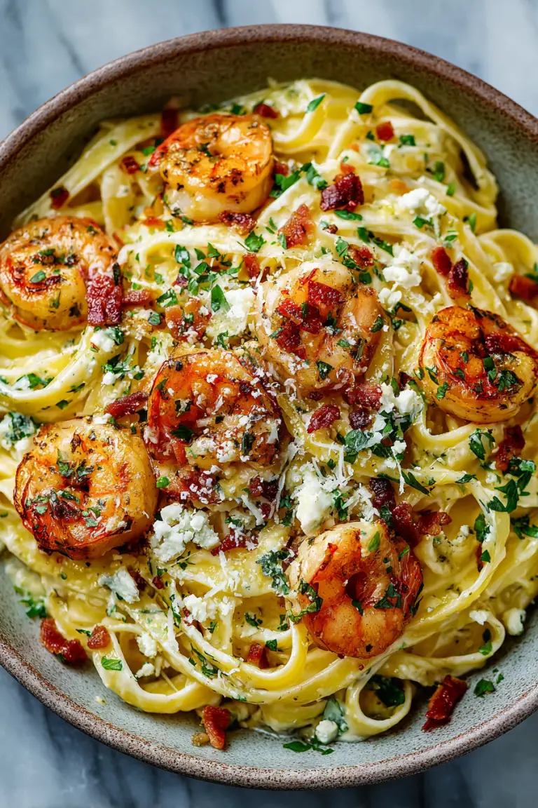 Creamy Shrimp Fettuccine Delight Recipe