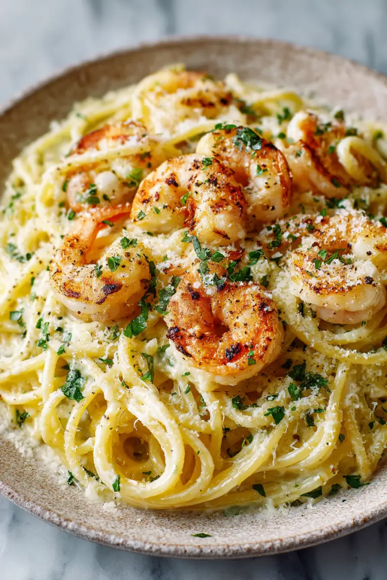 Creamy Shrimp Pasta Alfredo Delight