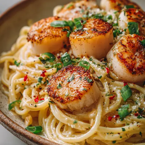 Creamy Shrimp and Scallop Pasta