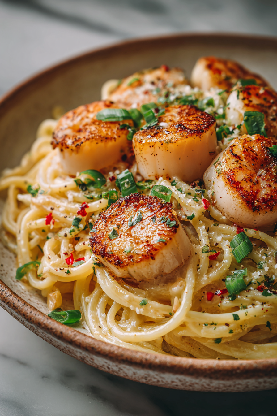 Creamy Shrimp and Scallop Pasta