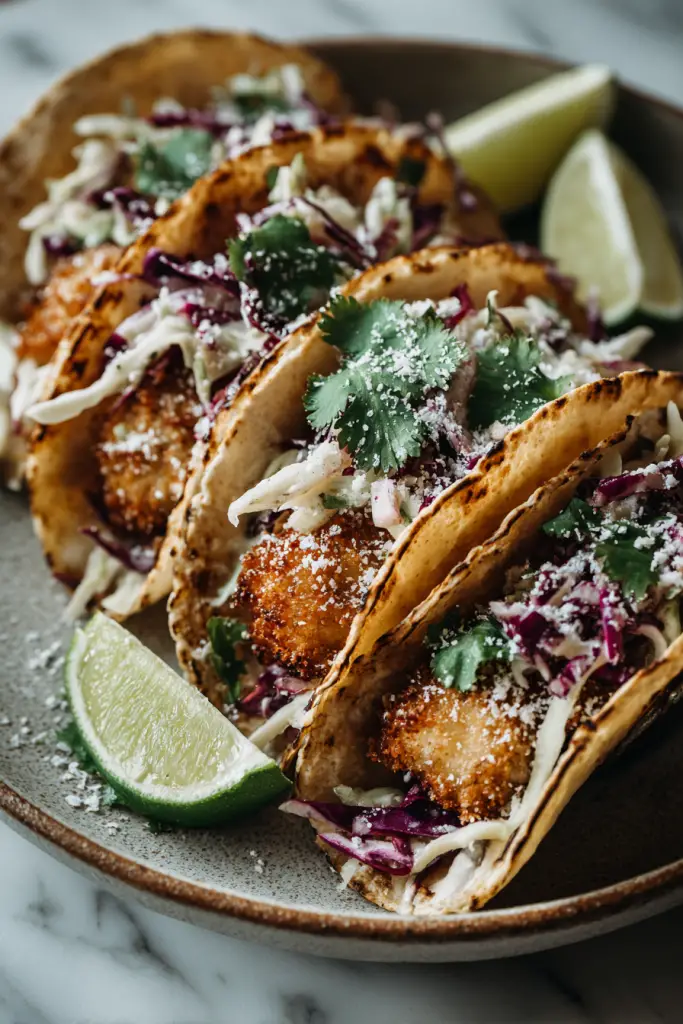 Crispy Fish Tacos with Slaw