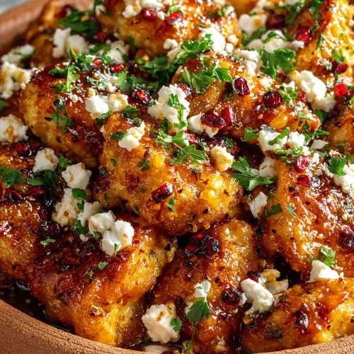 Crispy Hot Honey Feta Chicken