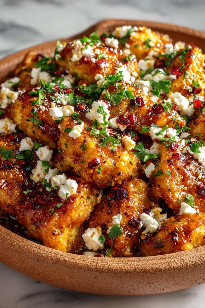 Crispy Hot Honey Feta Chicken