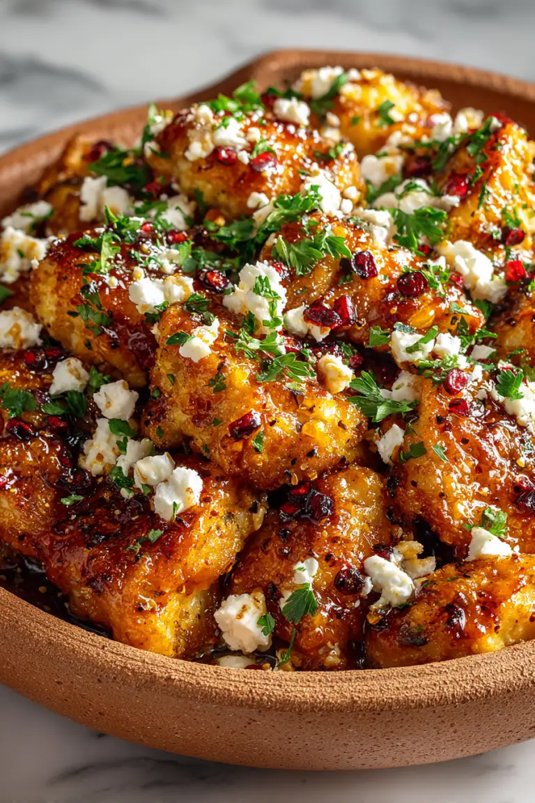Crispy Hot Honey Feta Chicken