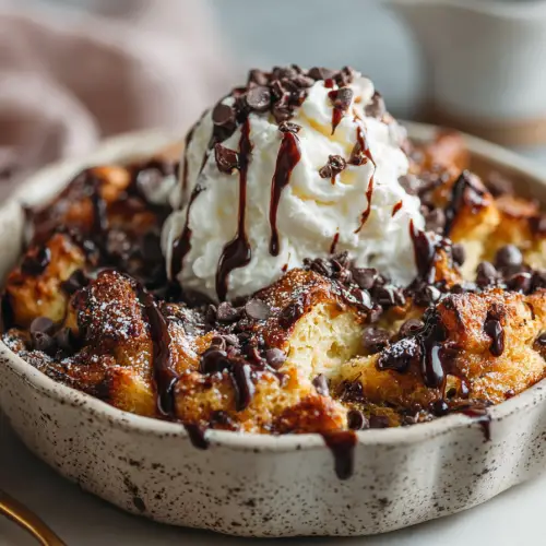 Decadent Chocolate Chip Bread Pudding Recipe