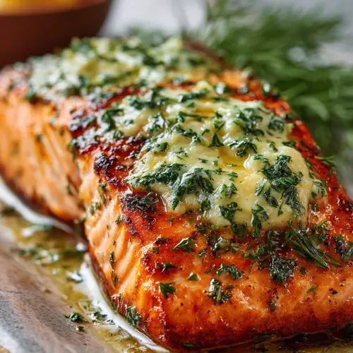 Delicious Baked Salmon with Herb Butter